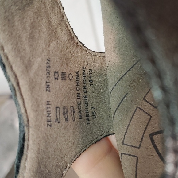 Taos Womens Zenith Pewter Hook&loop Comfort Wedge Sandals shoes sz 7 - Picture 12 of 14